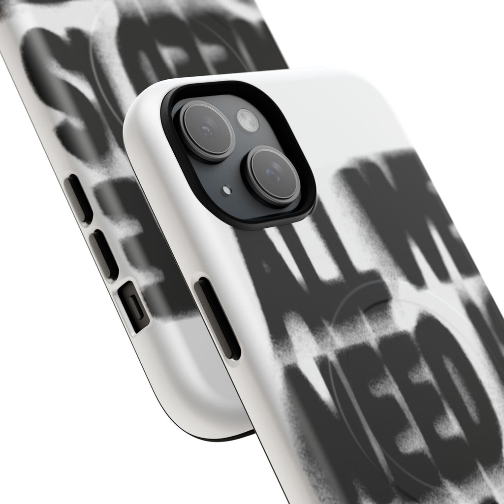 Phone Case — 'All We Need Is Money' Bold Graffiti Tough Magnetic Case