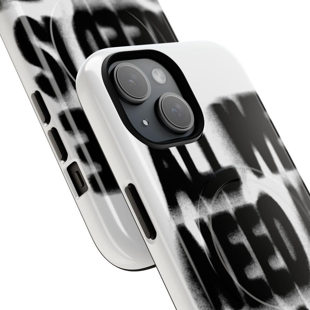 Phone Case — 'All We Need Is Money' Bold Graffiti Tough Magnetic Case