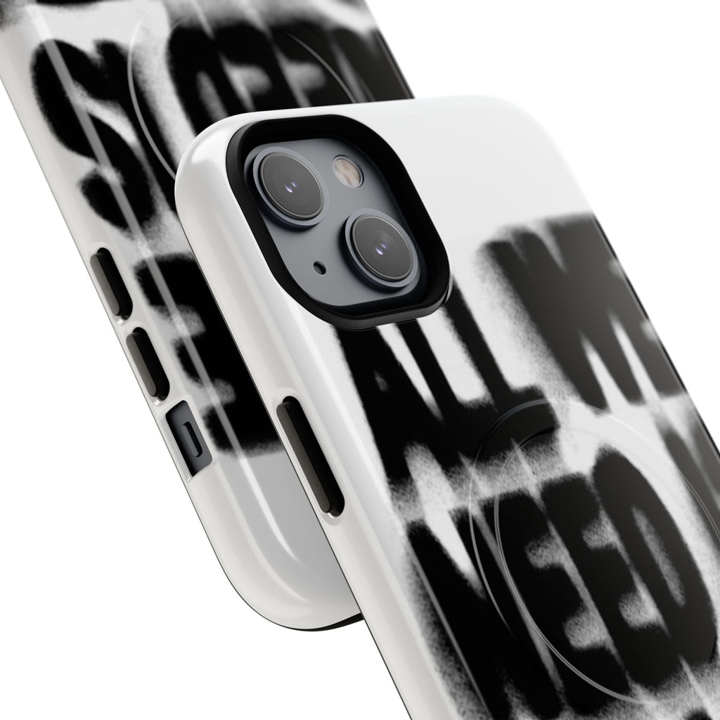 Phone Case — 'All We Need Is Money' Bold Graffiti Tough Magnetic Case
